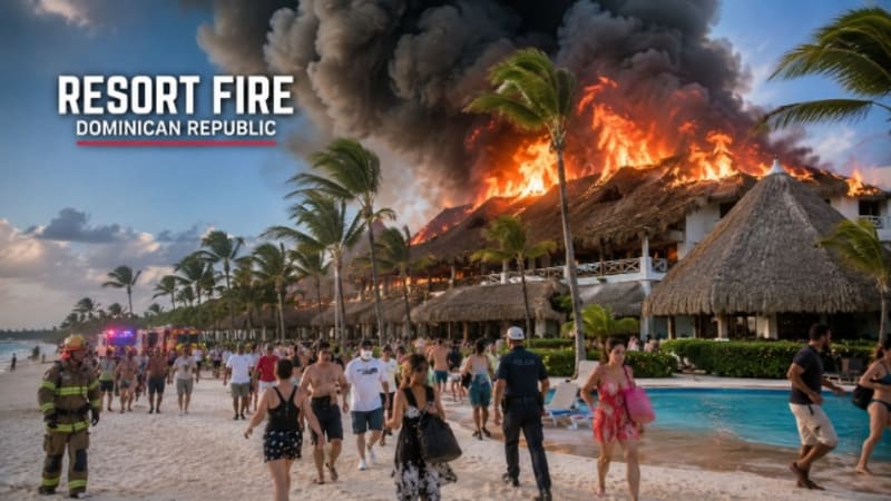 Dominican Republic Resort Fire Kills Italian Tourist, Forces Evacuation of 1,700 Guests
