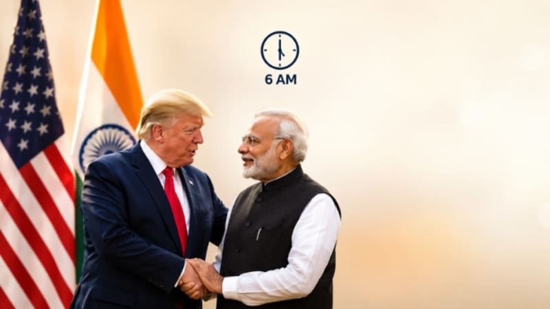 Trump Says PM Modi Would Be Awake at 6 AM as India-US Trade Deal Nears Final Stage