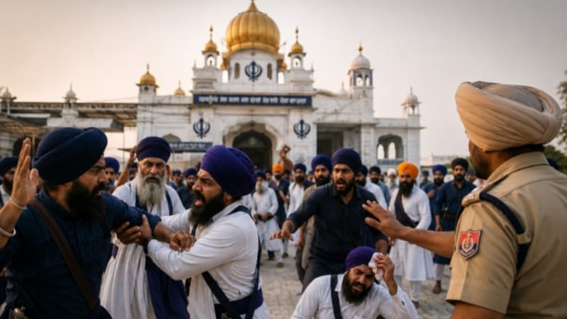 Mohali Gurdwara Ruckus: Objectionable Video Triggers Clash, One Injured as Police Await Complaint