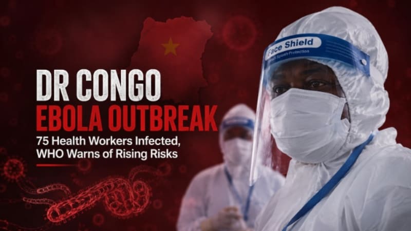 DR Congo Ebola Outbreak Infects 75 Health Workers, WHO Warns of Rising Cases and Death Risks