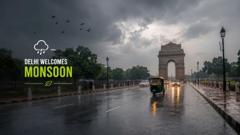 Delhi Monsoon 2026: Rain Brings Relief to Capital as Heavy Showers Trigger Floods Across India