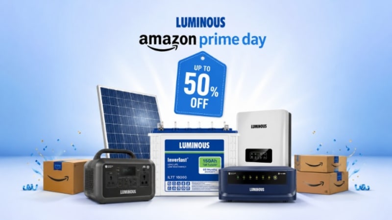 Luminous Amazon Prime Day Sale 2026: Up to 50% Off on Power Backup, Inverters, Batteries & Solar Solutions