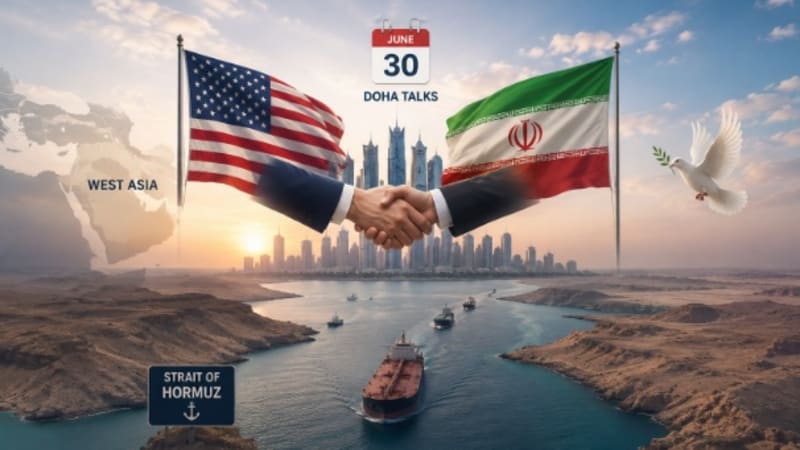U.S.-Iran Agree to Halt Attacks, Doha Talks on June 30 as Strait of Hormuz Tensions Ease in West Asia
