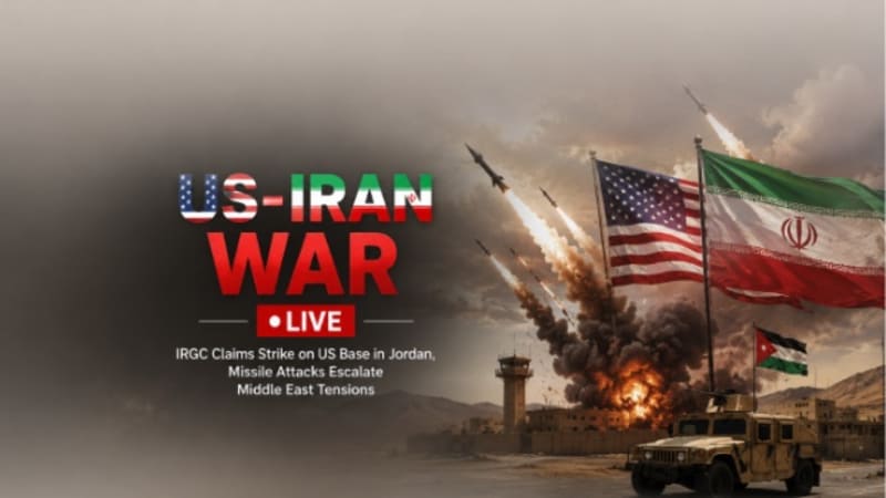 US-Iran War LIVE: IRGC Claims Strike on US Base in Jordan, Missile Attacks Escalate Middle East Tensions