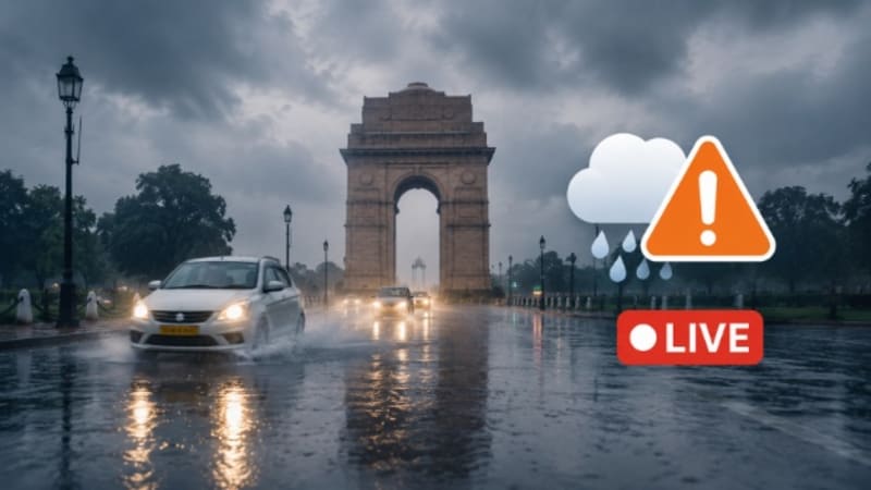 Delhi Rains LIVE: Orange Alert Issued as Heavy Rain Brings Relief from Humid Weather