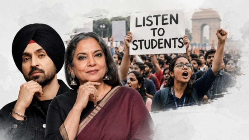 Why Are Bollywood Stars Standing With Student Protesters? Diljit Dosanjh & Shabana Azmi Speak Out