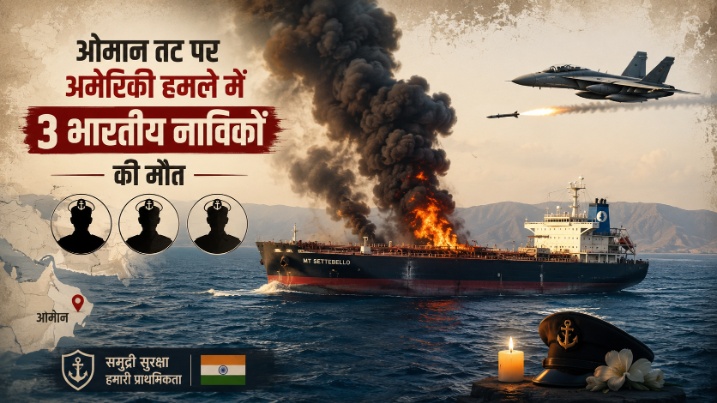 ओमान तट पर अमेरिकी हमले में 3 भारतीय नाविकों की मौत