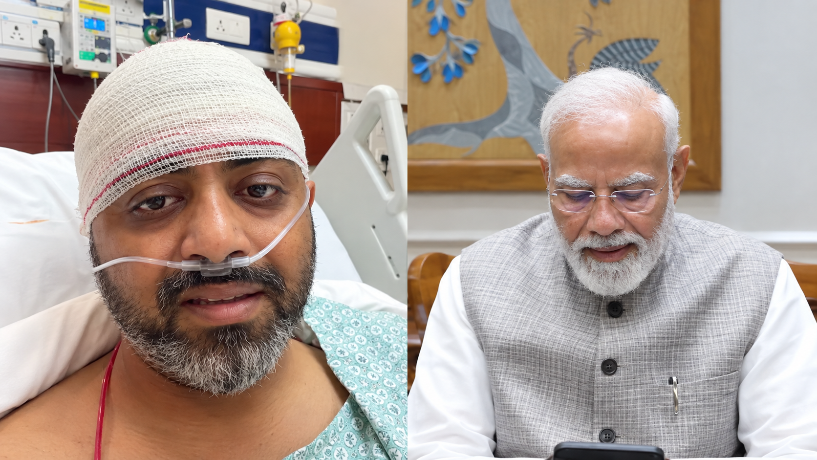 Prime Minister Narendra Modi spoke via video call, with Captain Smit Machchhar