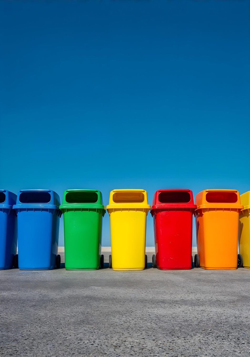 verschiedene Mülltonnen