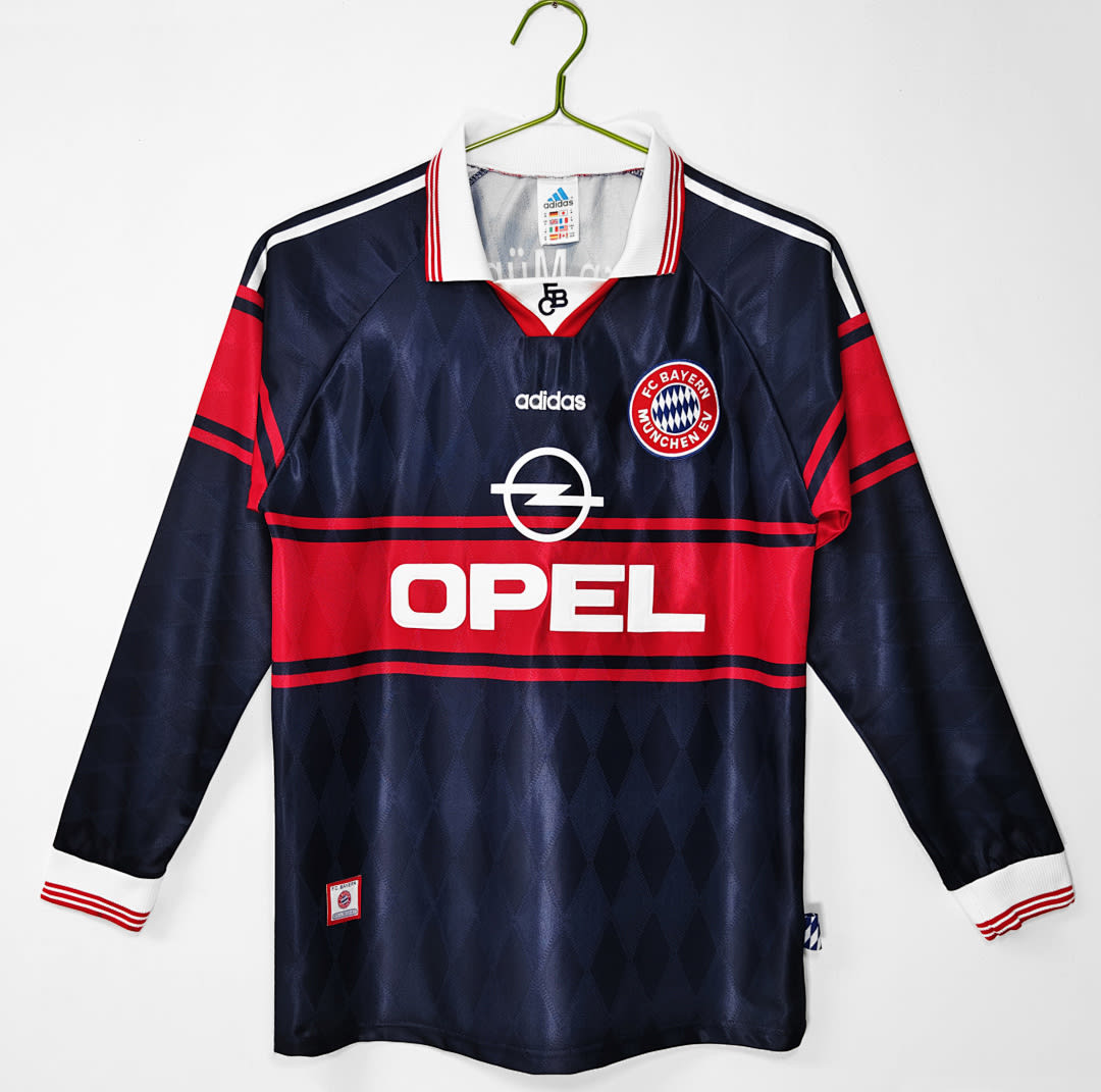 Long Sleeve 1997 99 Season Bayern MunichHome 3B