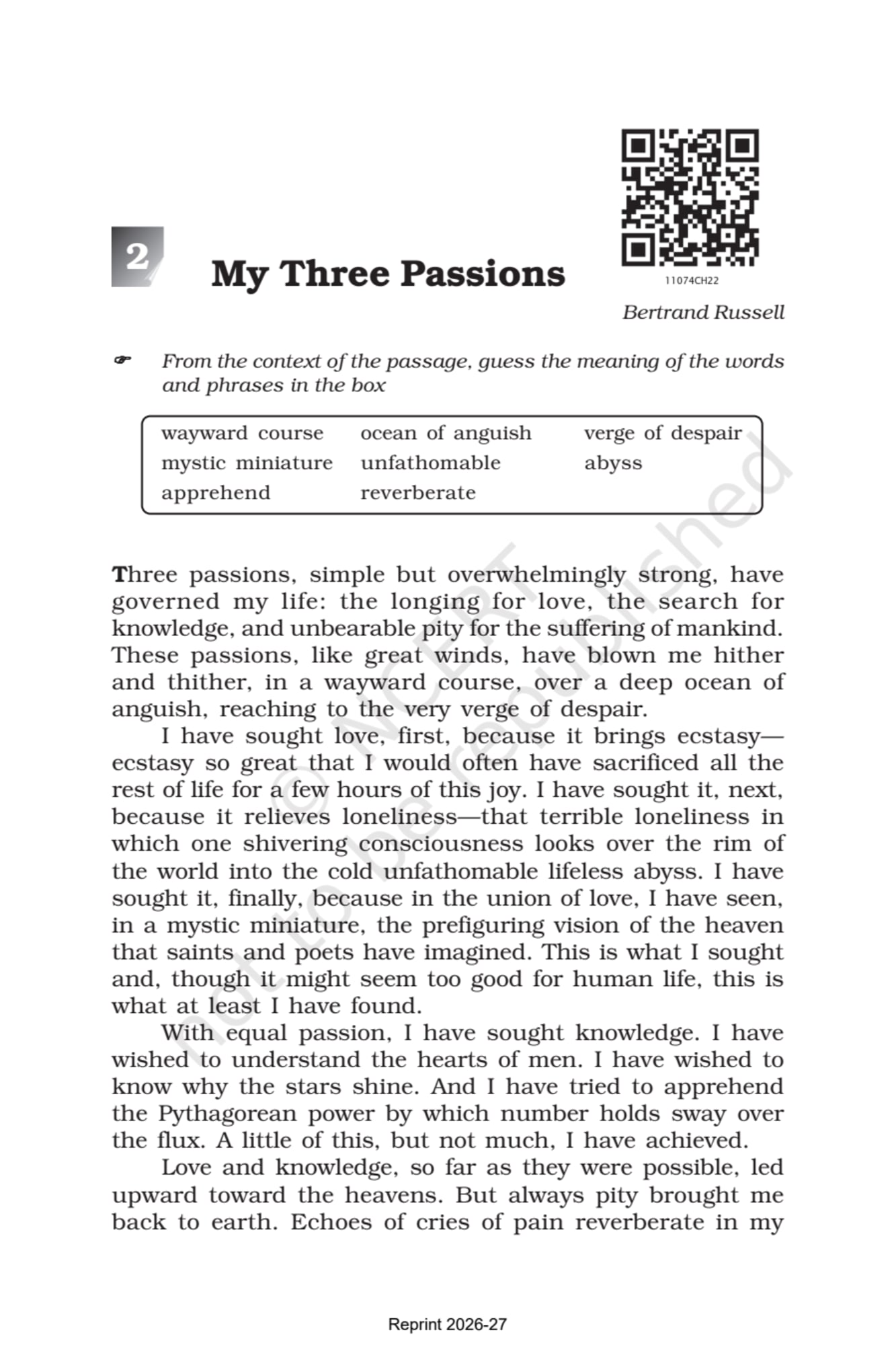 Woven Words NCERT 11th - Chapter 2 page 1