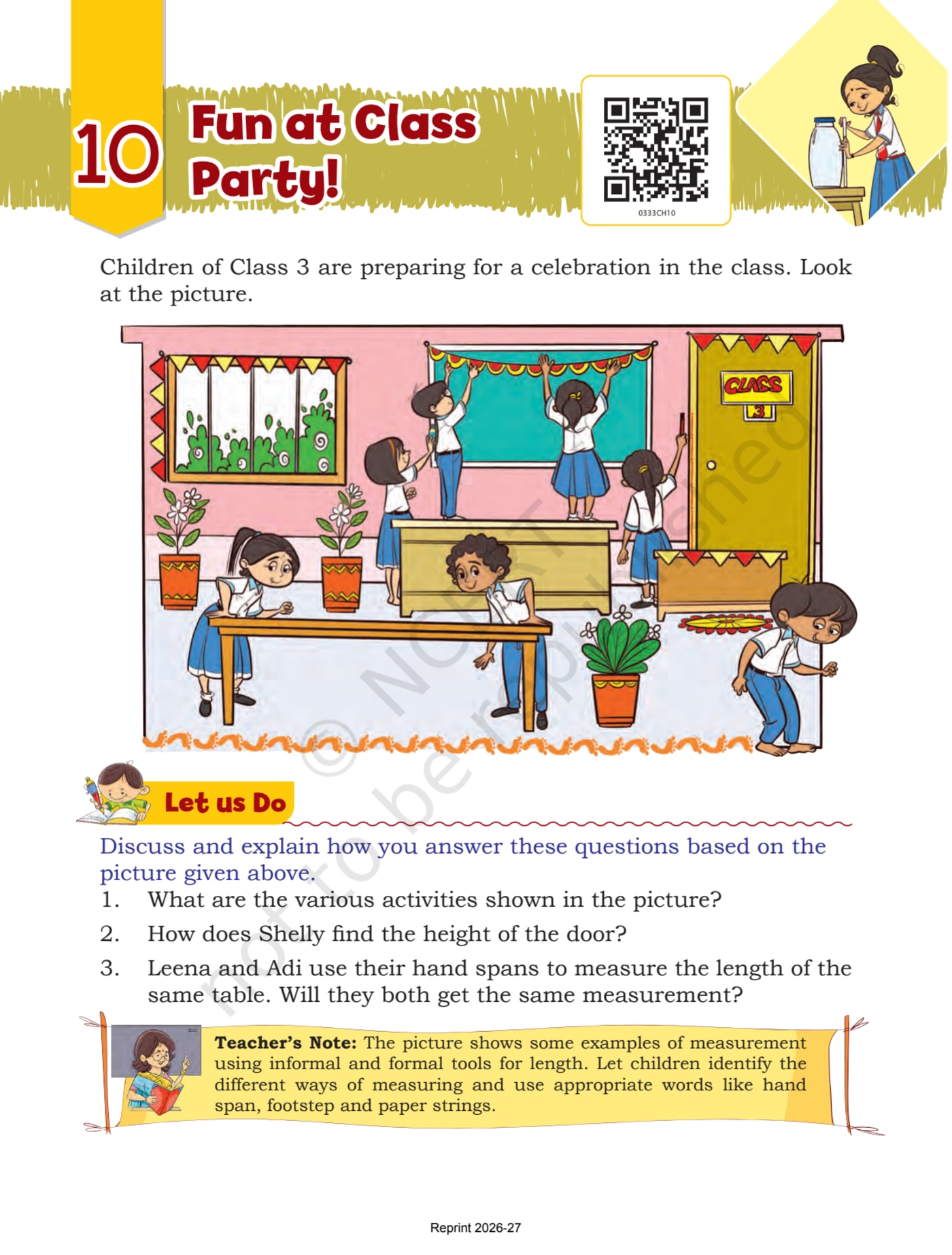 Maths Mela NCERT 3rd - Chapter  10 page 1