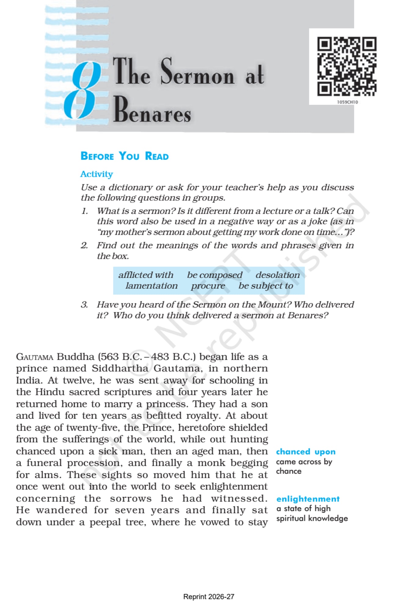 First Flight NCERT 10th - Chapter 8 page 1
