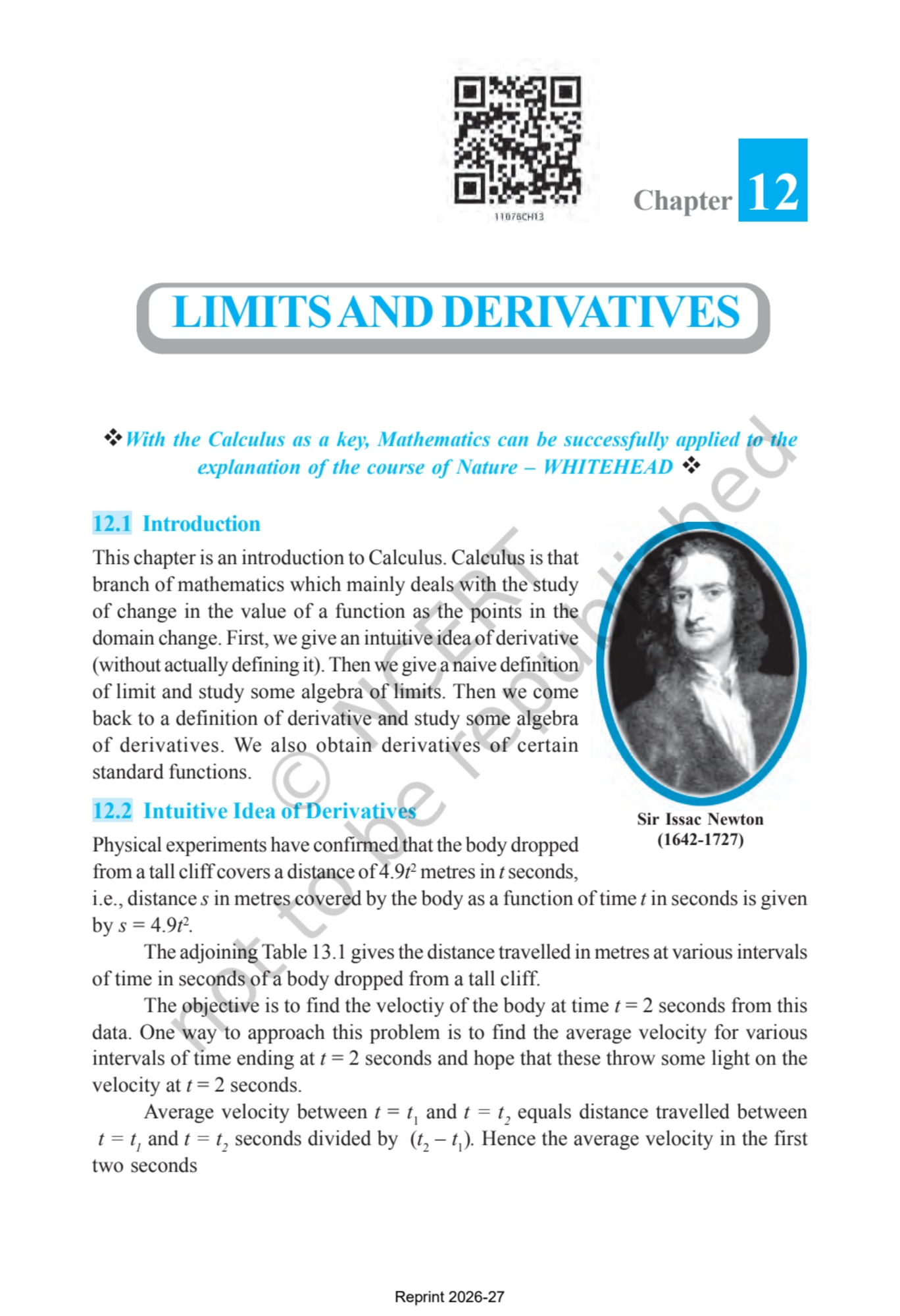 Mathematics 11th - Chapter 12 page 1
