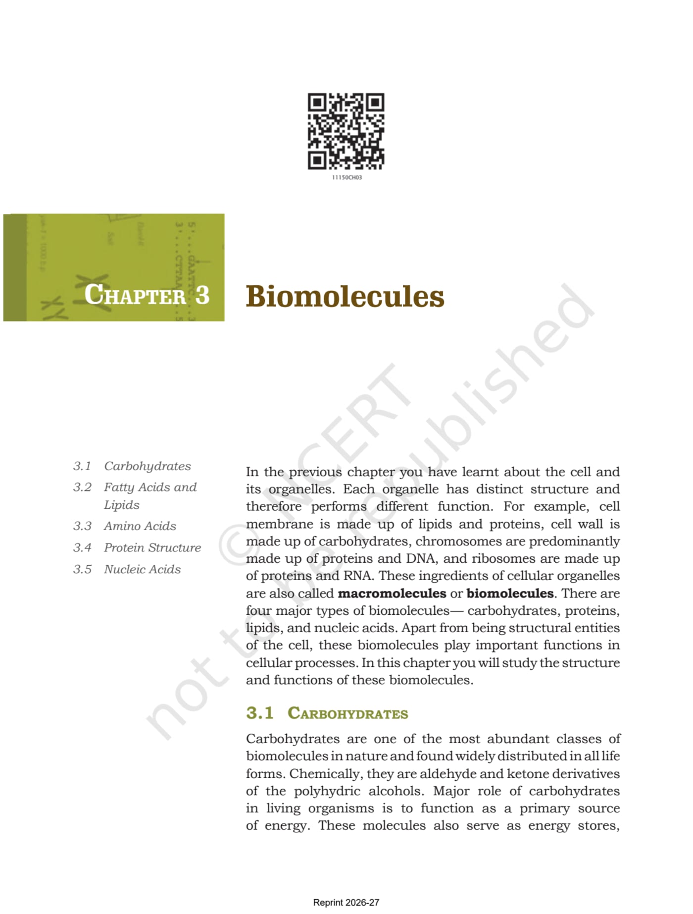 Biotechnology NCERT 11th - Chapter 3 page 1