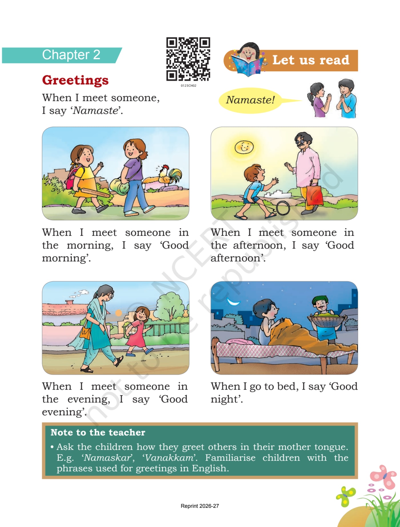 Mridang English NCERT 1st - Chapter 2 page 1