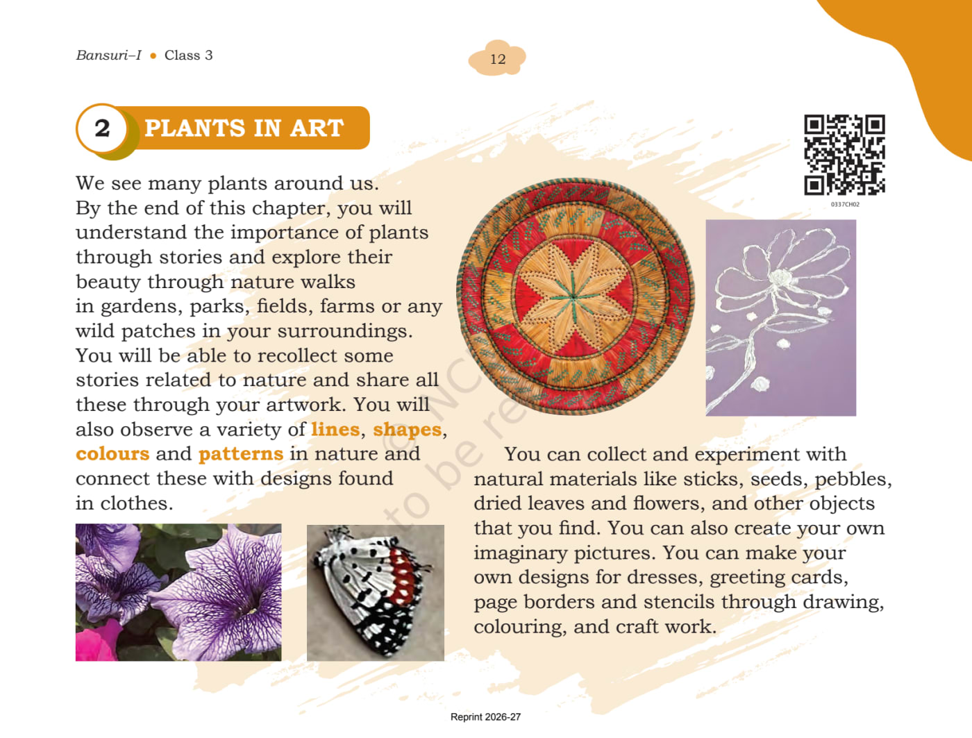 Bansuri arts NCERT 3rd - Chapter 2 page 1