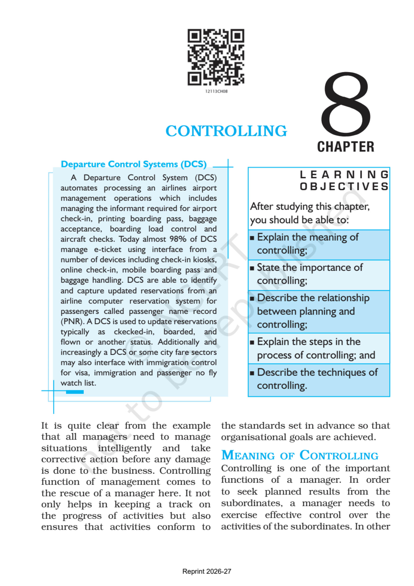 Business Studies I ncert - Chapter 8 page 1