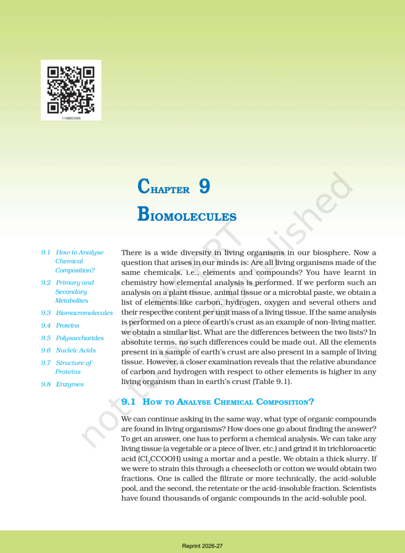 Biology ncert 11th - Chapter 9 page 1
