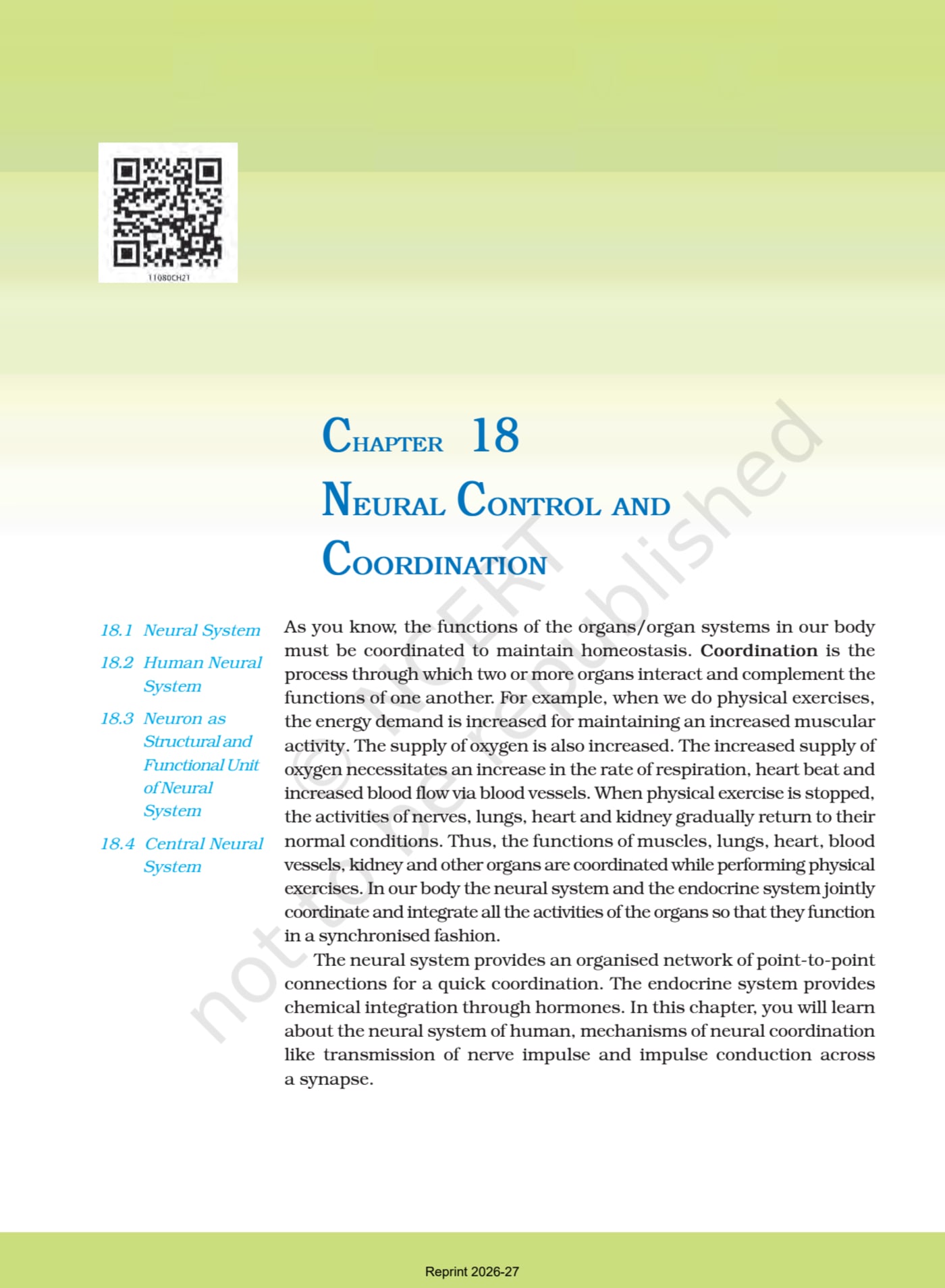 Biology ncert 11th - Chapter 18 page 1