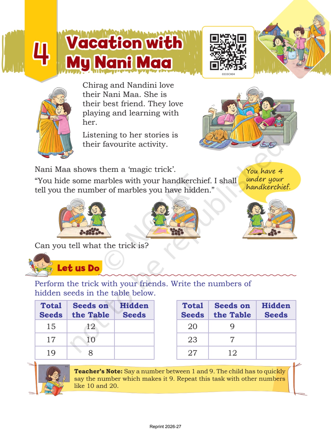 Santoor english NCERT 3rd - Chapter 4 page 1