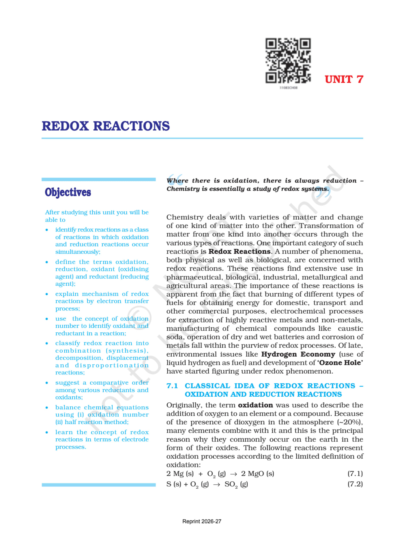 Chemistry Part II 11th - Chapter 1 page 1