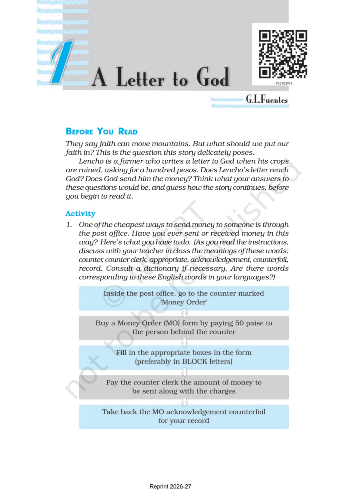 First Flight NCERT 10th - Chapter 1 page 1