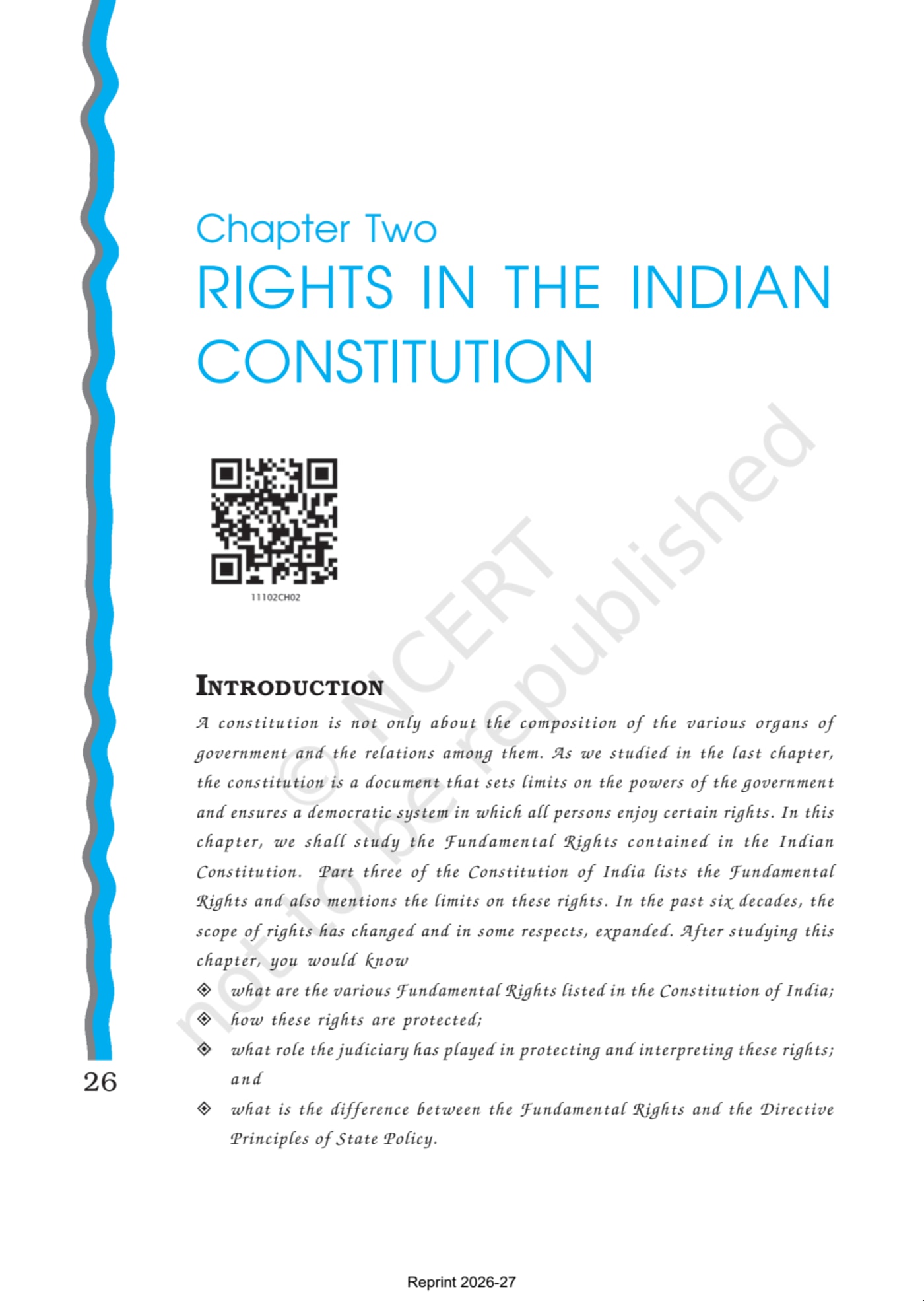 India Constitution at Work NCERT 11th - Chapter 2 page 1