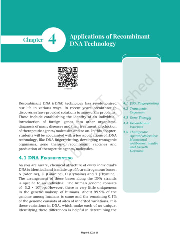 Biotechnology ncert Chapter 4 preview