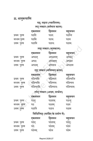 Vyakaranavithi NCERT 9th Appendix II preview