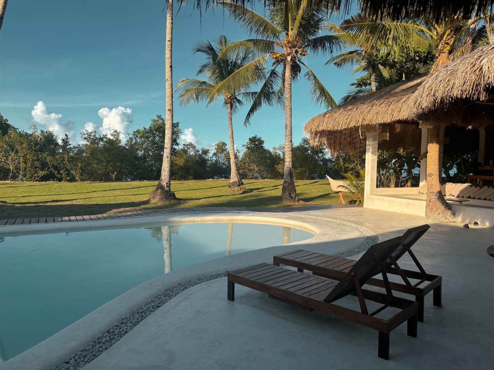 The pool at golden hour
