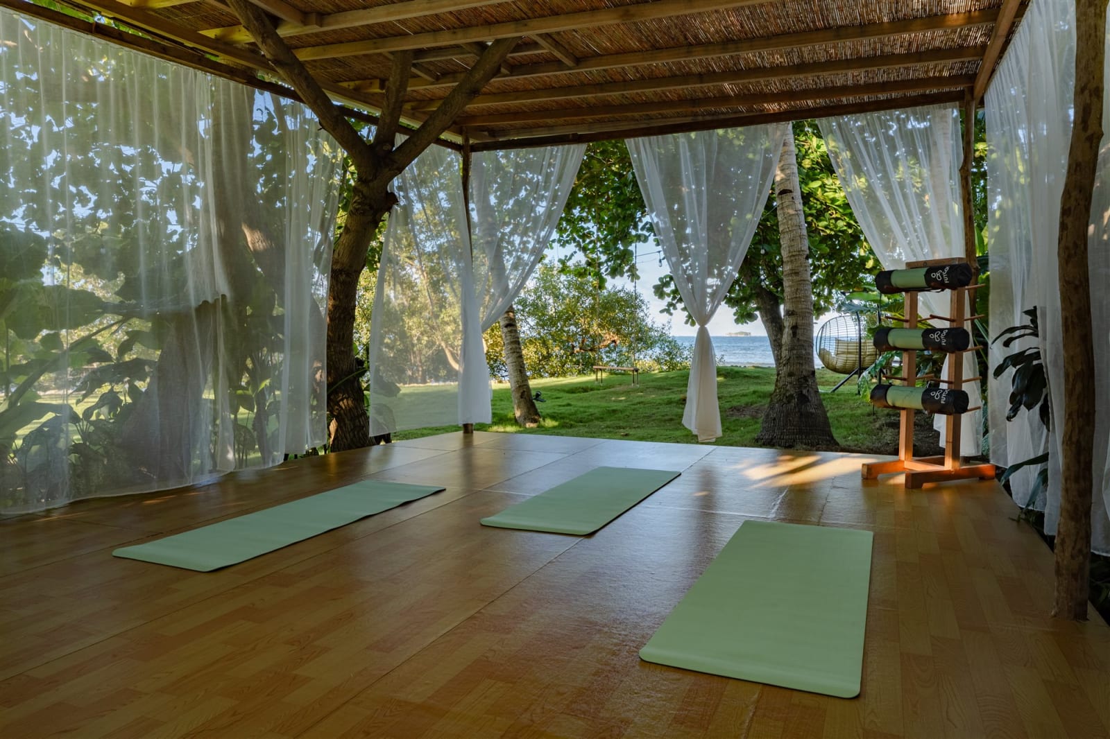 Relaxed wellness setting at the villa