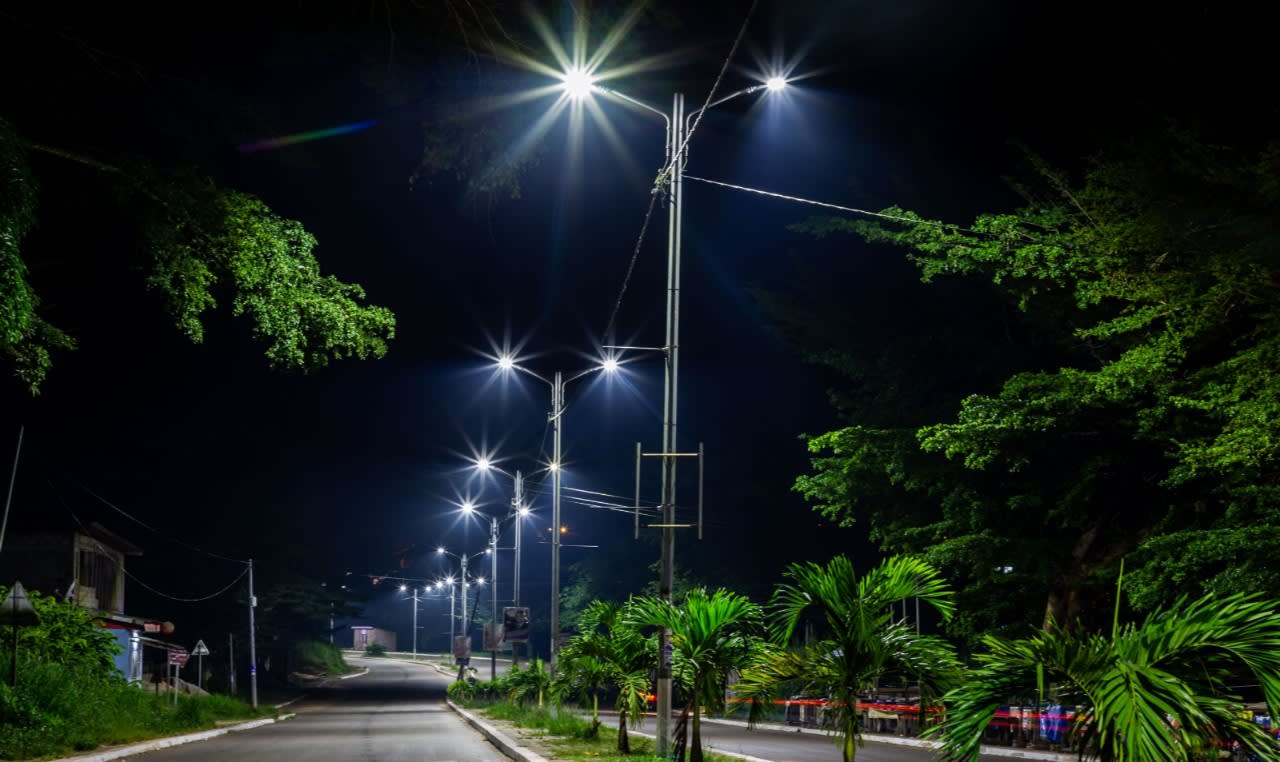 Réseau d'éclairage nocturne