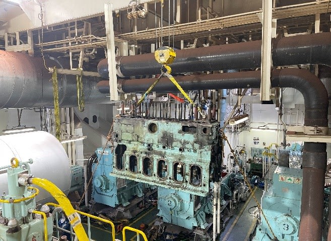 Dieselmech Group Auxiliary Engine Crankshaft & Engine Block Renewal marine engine repair project