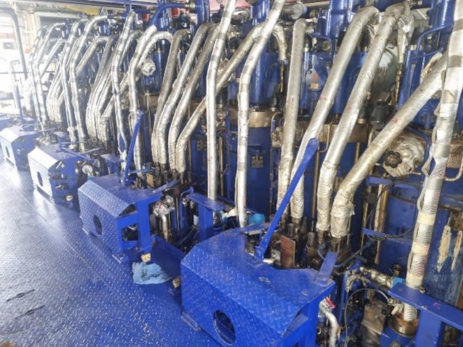 Dieselmech Group Main Engine Port & Starboard Hydraulic System Major Overhaul ship engine repair project