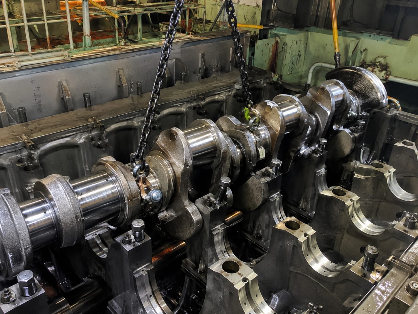Dieselmech Group Auxiliary Engine Crankshaft Replacement & Engine Reassembly ship engine repair project