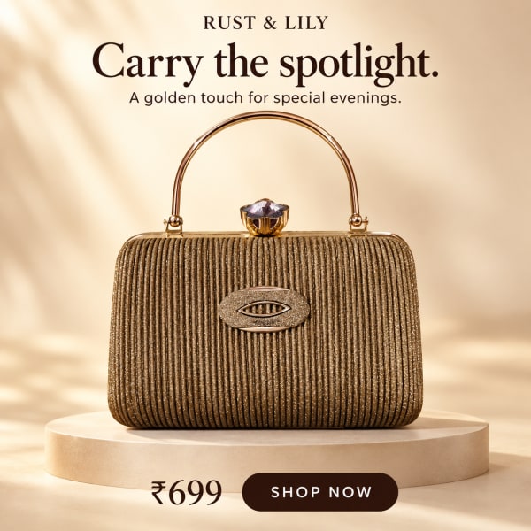 Golden Aura Luxury Party Purse — Rust & Lily