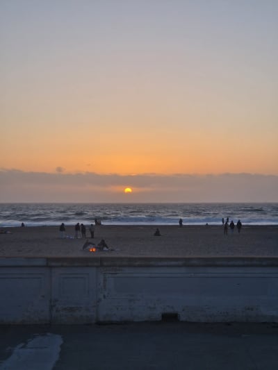 Sunset & Bonfire at Ocean Beach