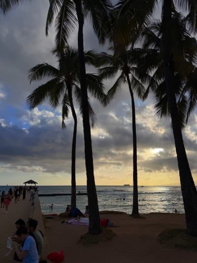 Waikiki Walkway Sunset