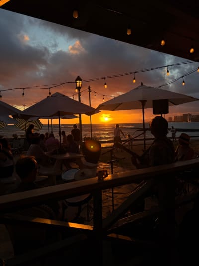 Barefoot Beach Cafe Sunset