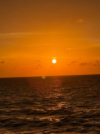 Sunset Drive Across Lake Pontchartrain Causeway