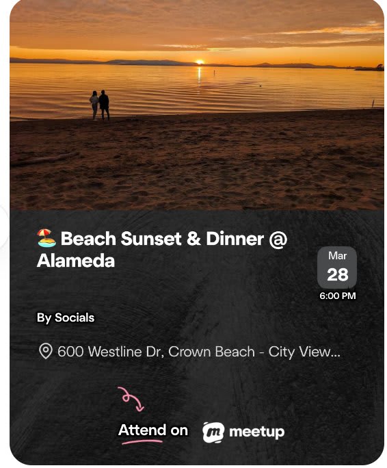 Beach Sunset & Dinner @ Alameda