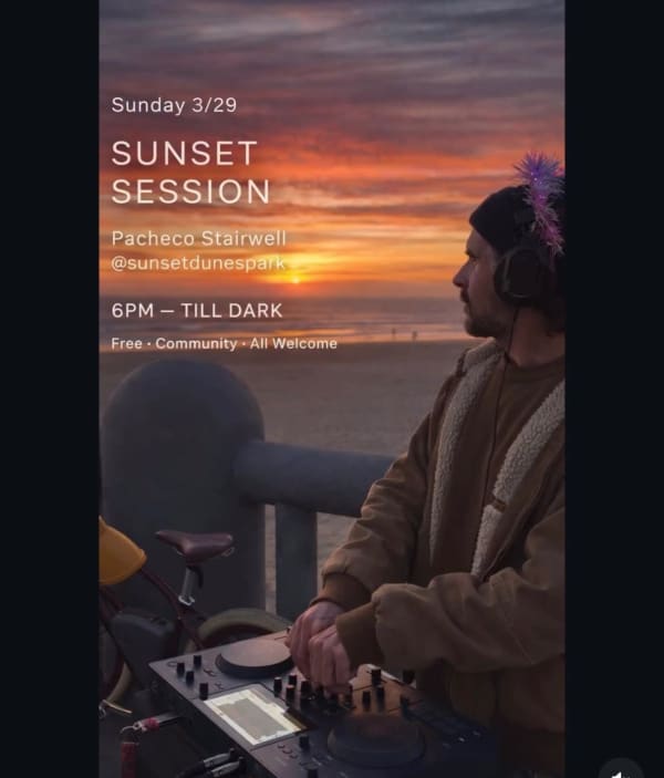Sunset DJ session at Ocean Beach