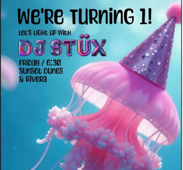 Jelly Jams with DJ Stüx at Rivera & Sunset Dunes