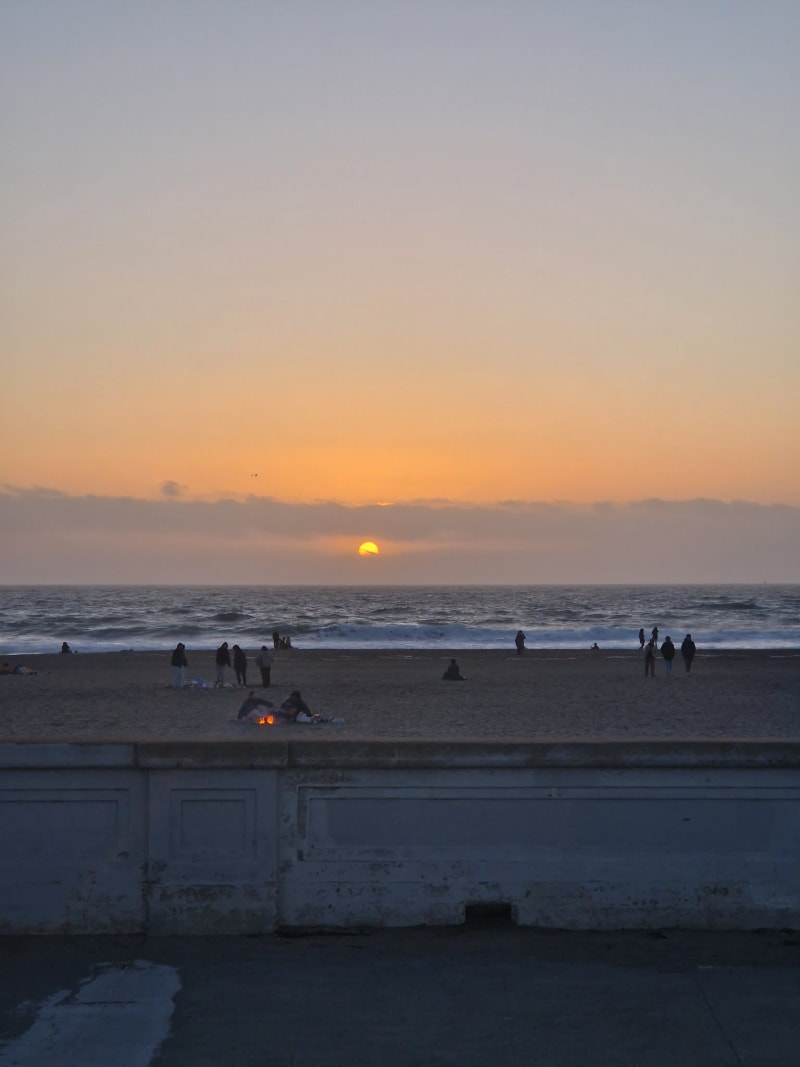 Sunset & Bonfire at Ocean Beach