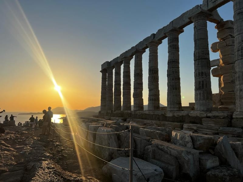 Temple of Poseidon Sunset