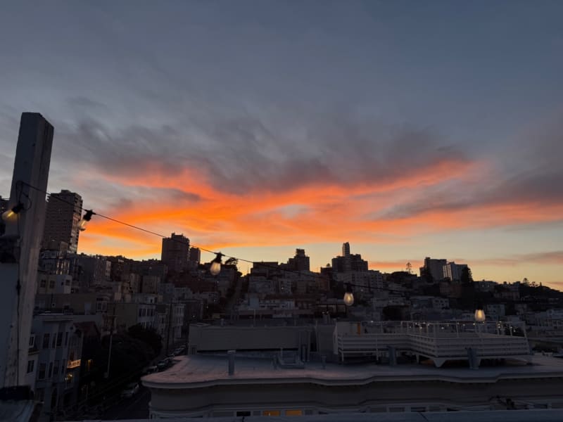 Pink clouds sunset