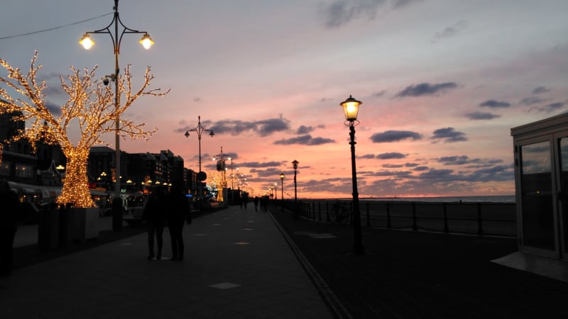 Beach and Pier Sunset