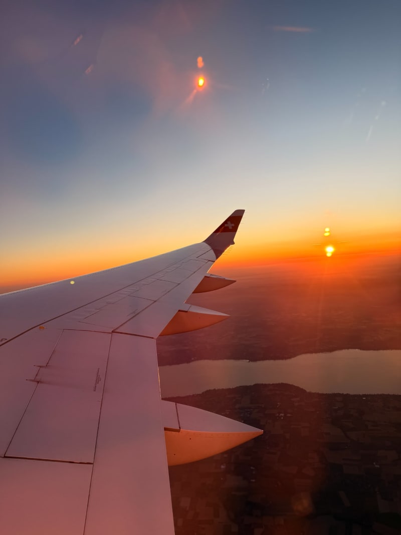 Sunset Over Geneva from Above ✈️