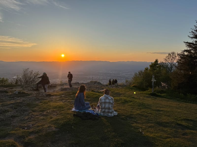 Sunset over Geneva Lake  (Salève mountain)